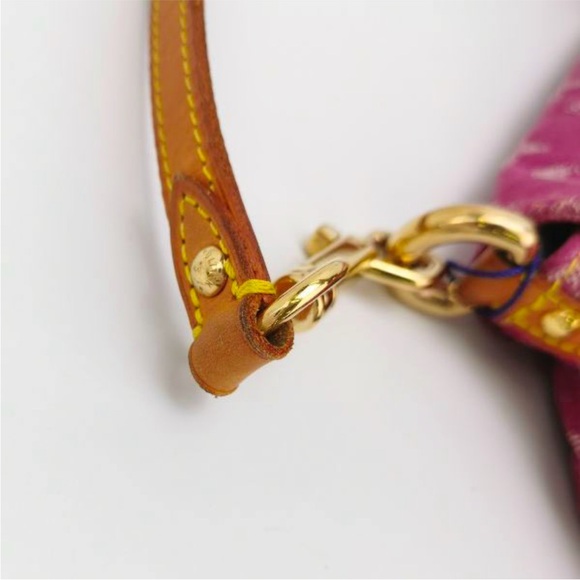 Louis Vuitton Pink Monogram Denim Pleaty Bag - Picture 9 of 11